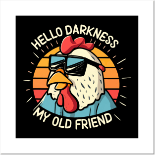 Hello Darkness My Old Friend - Cool Roaster Retro Style Posters and Art